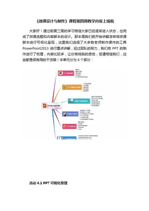 《微课设计与制作》课程第四周教学内容上线啦