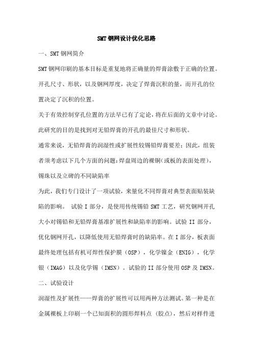 SMT钢网设计优化思路