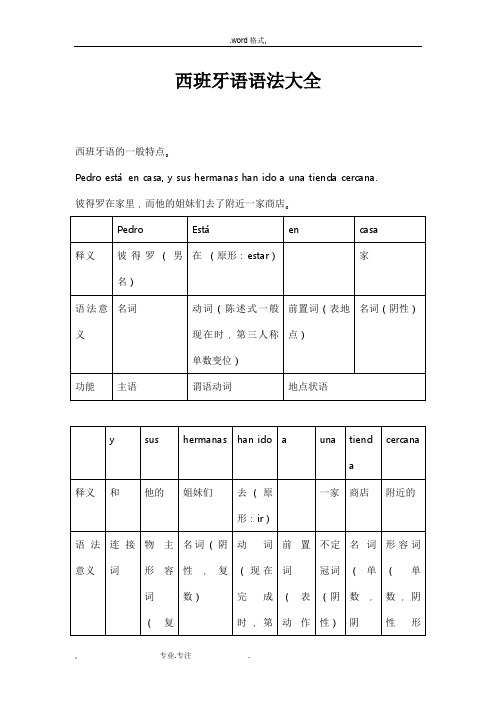 西班牙语语法完整版