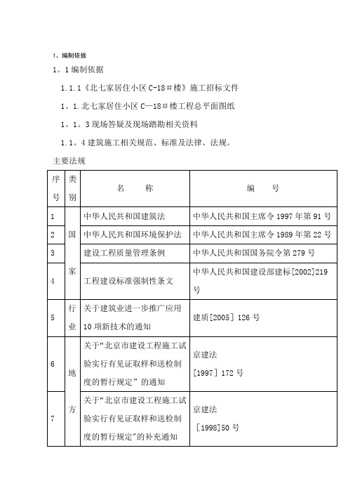 北京市分户验收方案2010【模板范本】