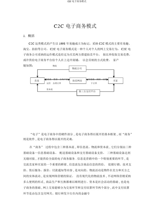 C2C电子商务模式