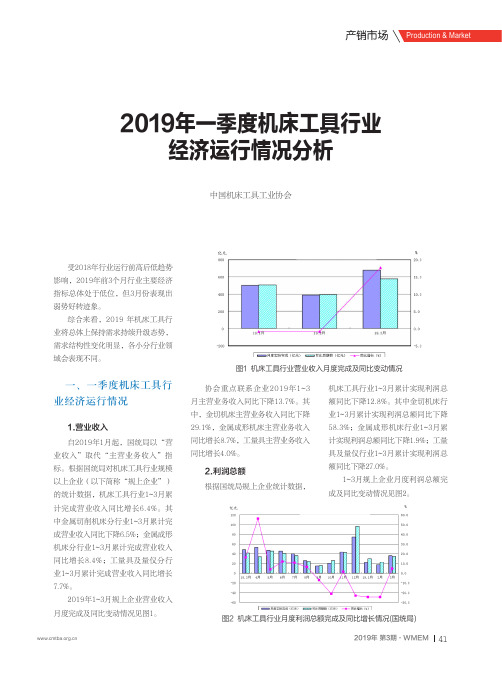 2019年一季度机床工具行业经济运行情况分析