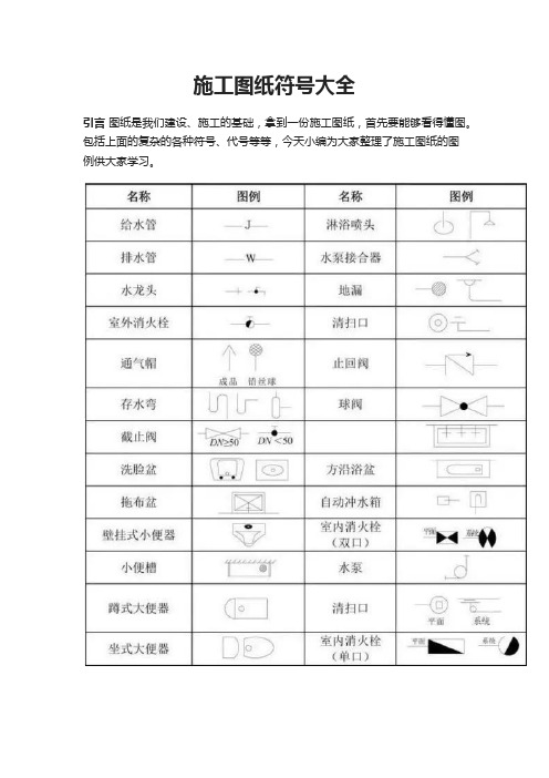 施工图纸符号大全