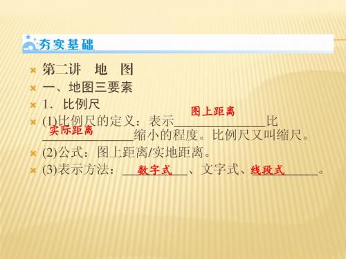 【名师面对面】2015届高三区域地理复习课件：第1部分 第2讲 地图