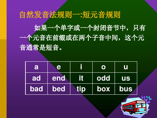 英语自然拼读规则(课件)通用版英语