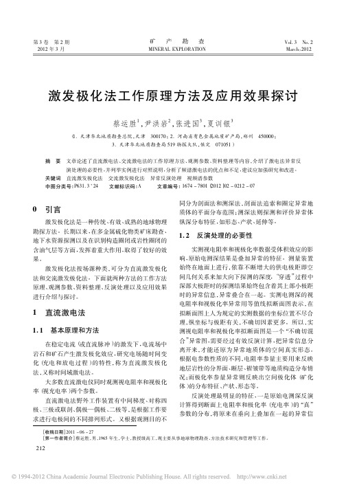 激发极化法工作原理方法及应用效果探讨_蔡运胜