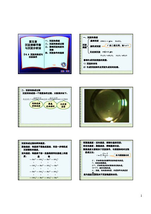 第5章 5.3沉淀的形成与沉淀条件