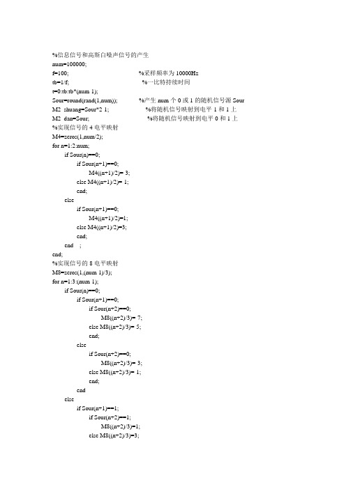 信息信号和高斯白噪声信号的产生