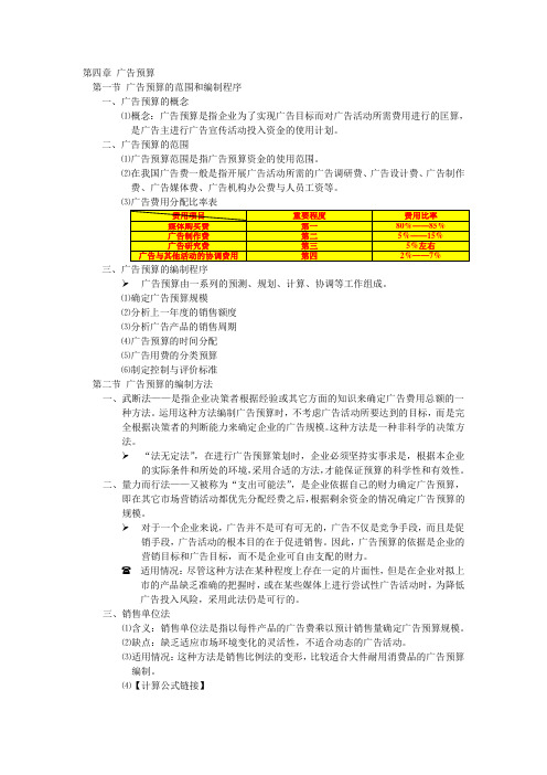 2.4：第四章 广告预算