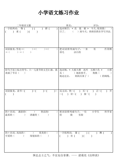 小学二年级语文训练大本营 (105)