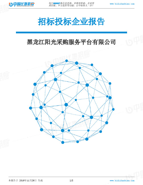 黑龙江阳光采购服务平台有限公司-招投标数据分析报告