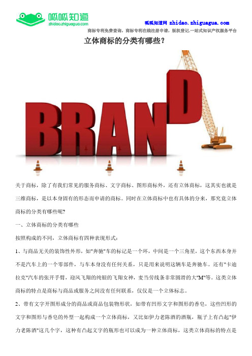 立体商标的分类有哪些?