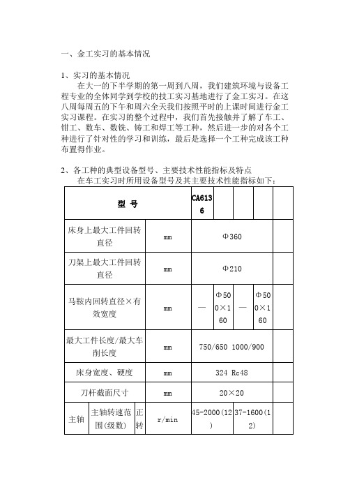 金工实习报告  北方工业大学