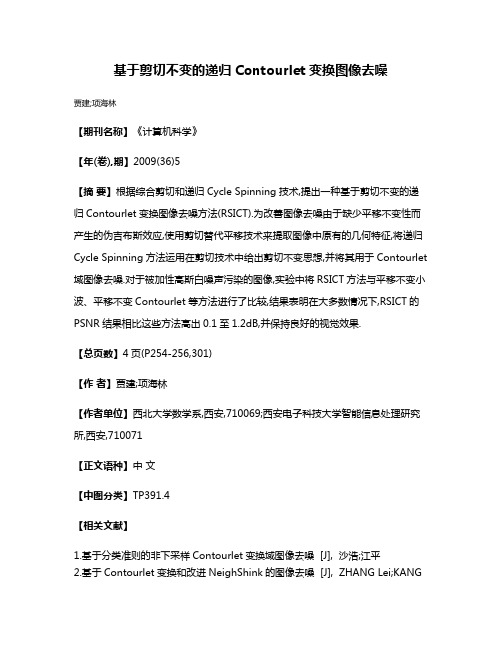 基于剪切不变的递归Contourlet变换图像去噪