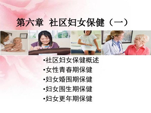 第六章 社会妇女保健(一)