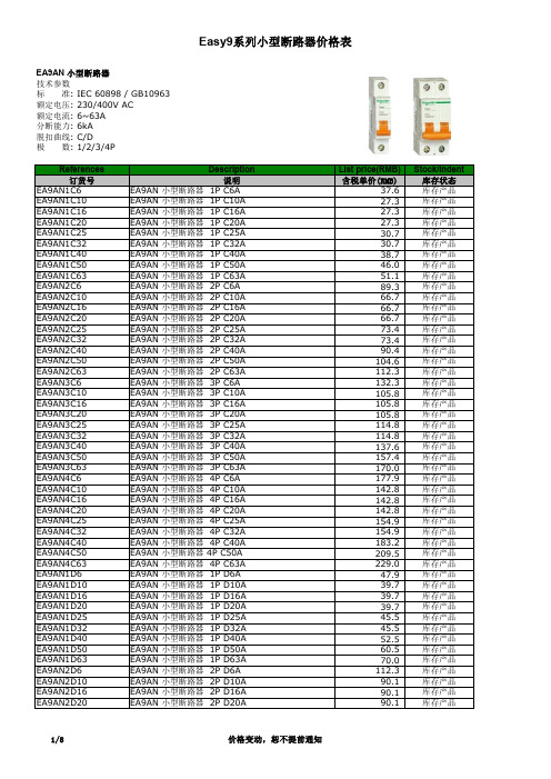 Easy9系列小型断路器