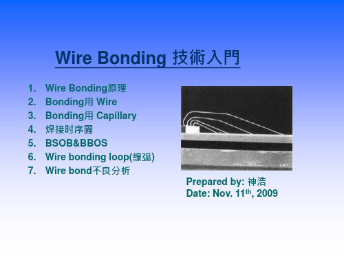 Wire-Bonding工艺以及基本知识