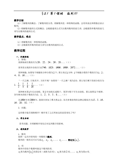 高二数学最新教案-高二数学数列2 精品