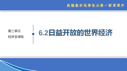 高中政治选择性必修1《当代国际政治与经济》6.2日益开放的世界经济(精品课件)