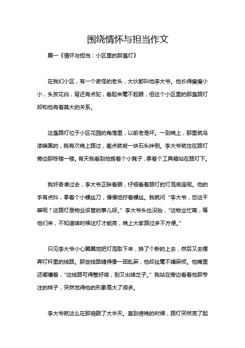 围绕情怀与担当作文