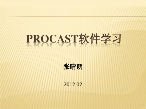 procast操作教程