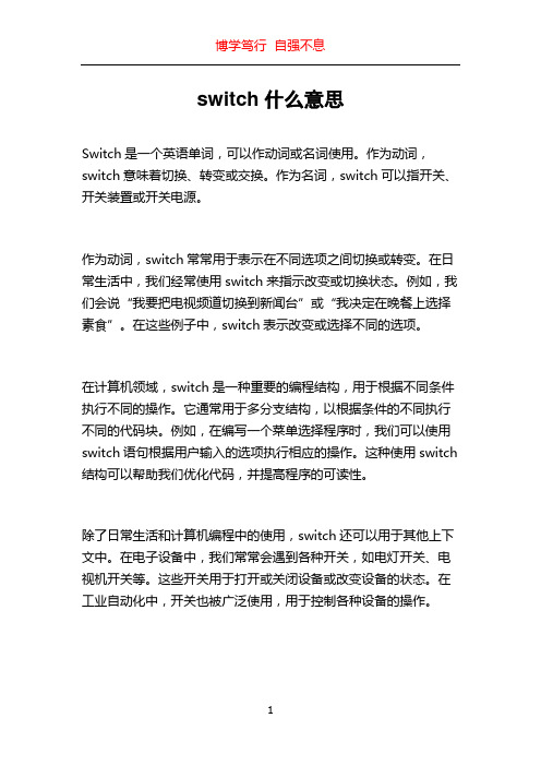 switch什么意思