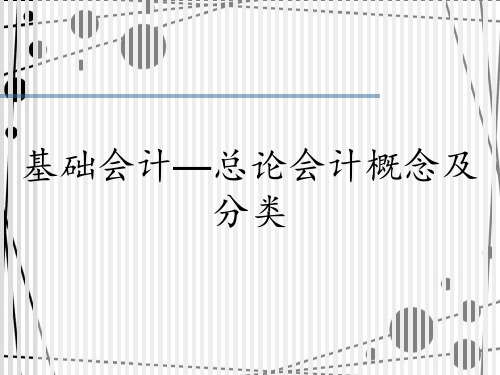 基础会计—总论会计概念及分类