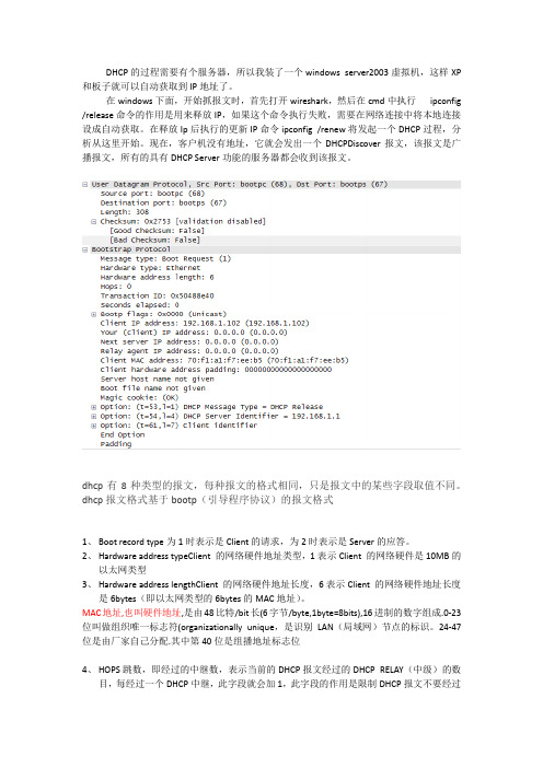 DHCP报文精细分析_加上wireshark抓包