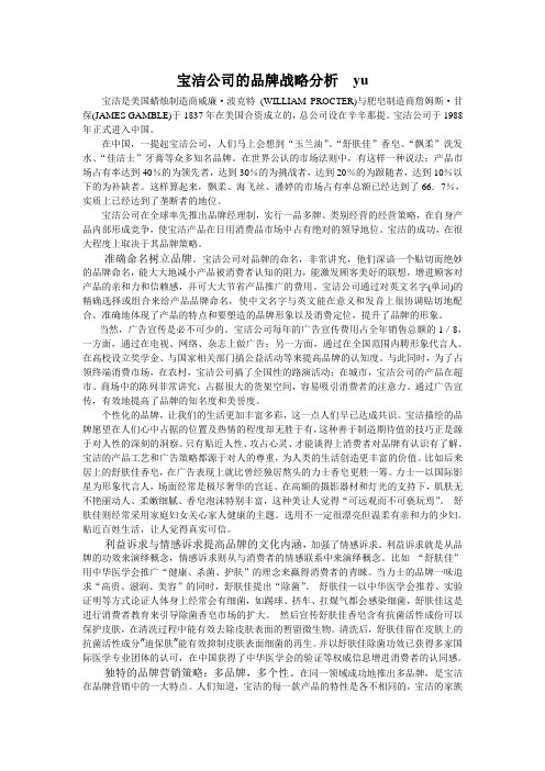 宝洁公司的品牌战略分析