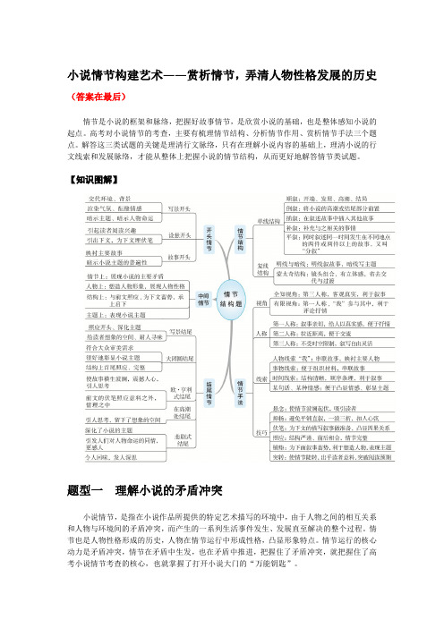 2025届高中语文统编版高考学案考点：小说情节构建艺术—赏析情节,弄清人物性格发展的历史