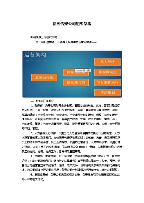 新潮传媒公司组织架构