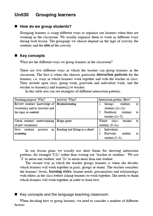 剑桥英语教学能力认证考试教程-TKT Course-Unit30