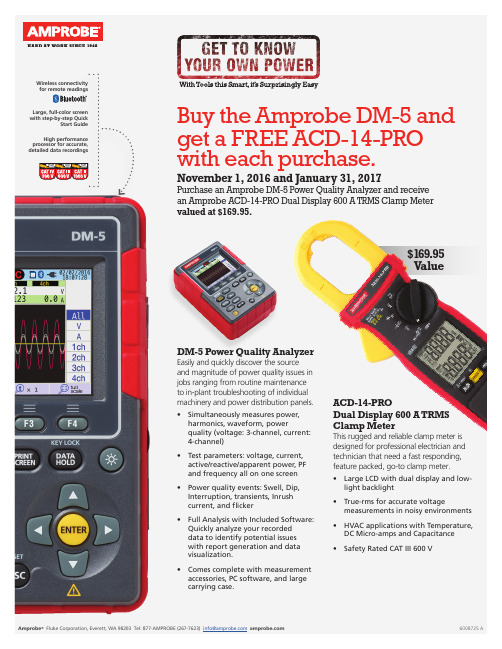 Amprobe DM-5 电能分析仪说明书