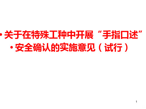 手指口述安全确认示范操作PPT课件