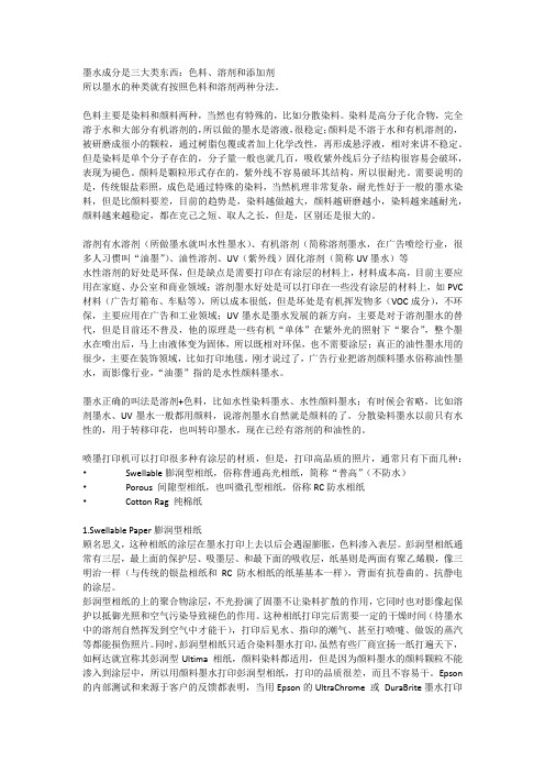 照片打印该用哪类墨水何种相纸