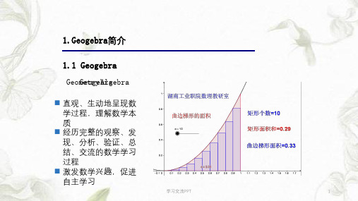 Geogebra在数学教学中的应用课件