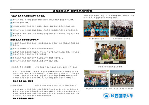 城西国际大学 留学生别科的特征