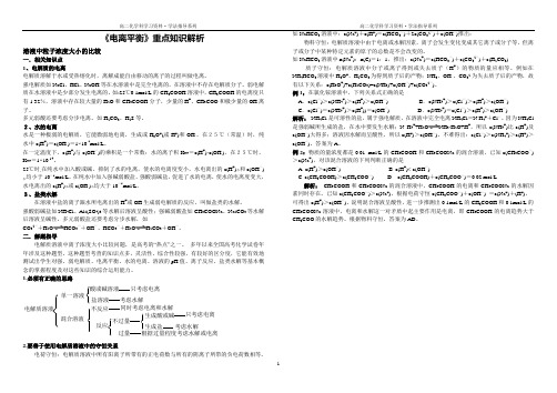 《电离平衡》重点知识解析