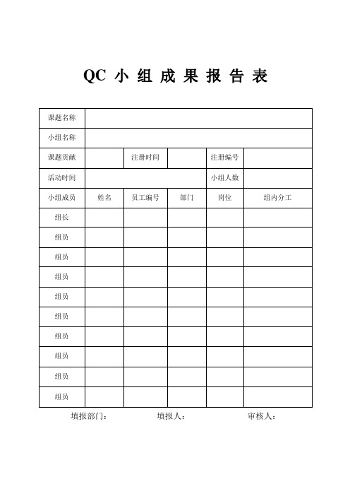 QC成果报告表