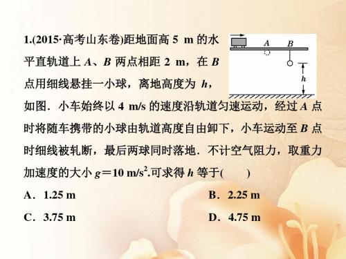 (新课标)2018年高考物理一轮复习 第四章 曲线运动万有引力与航天 第二节 抛体运动随堂达标巩固落实讲义