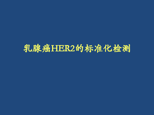 乳腺癌HER2的标准化检测