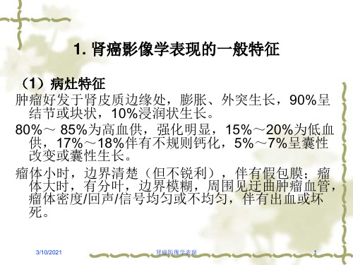 肾癌影像学表现培训课件