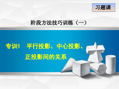 专训平行投影、中心投影、正投影间的关系