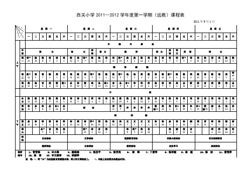 课表(2011.11.15)