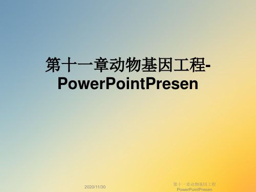 第十一章动物基因工程PowerPointPresen