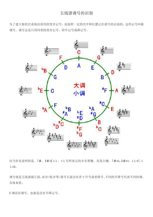 五线谱调号的识别