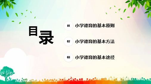 小学德育实施途径和方法课件带内容PPT课件演示