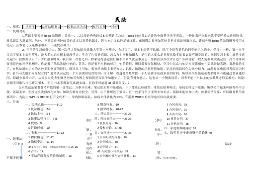 民法重点笔记司考版