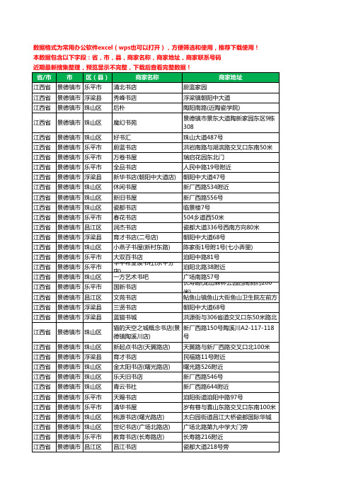 2020新版江西省景德镇市书店工商企业公司商家名录名单联系电话号码地址大全57家