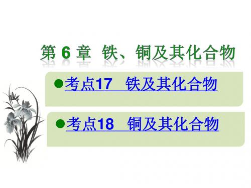 600分考点700分考法(A版)2019版高考化学总复习第6章铁、铜及其化合物课件